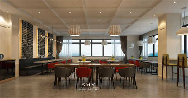雅安連鎖酒店餐廳裝修設計效果圖