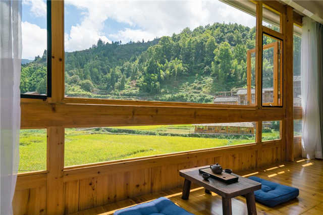 貴州溪舍田園民宿酒店設計-客房窗臺