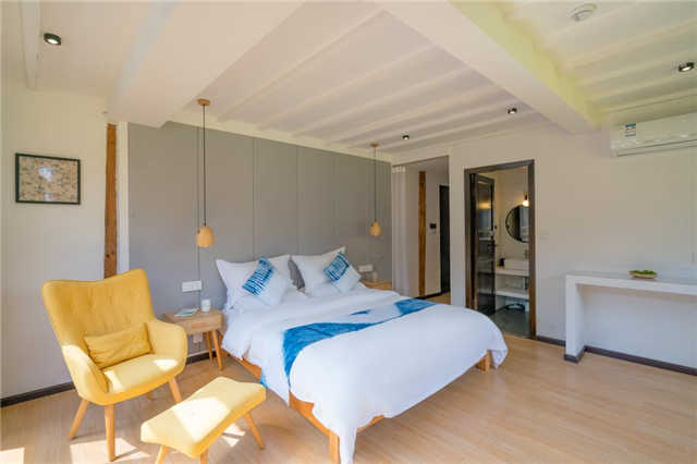 貴州溪舍田園民宿酒店設計-單人床